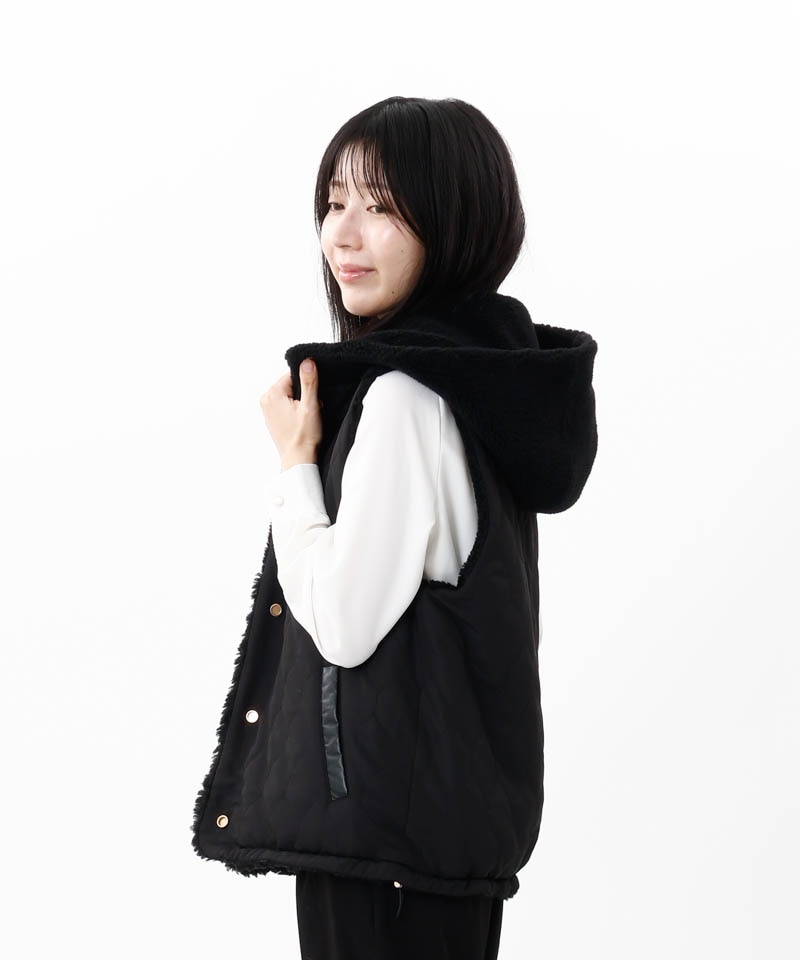 otona MUSE 12月号掲載【 Beaurance （ビューランス）】フード付きボアエコファージレ