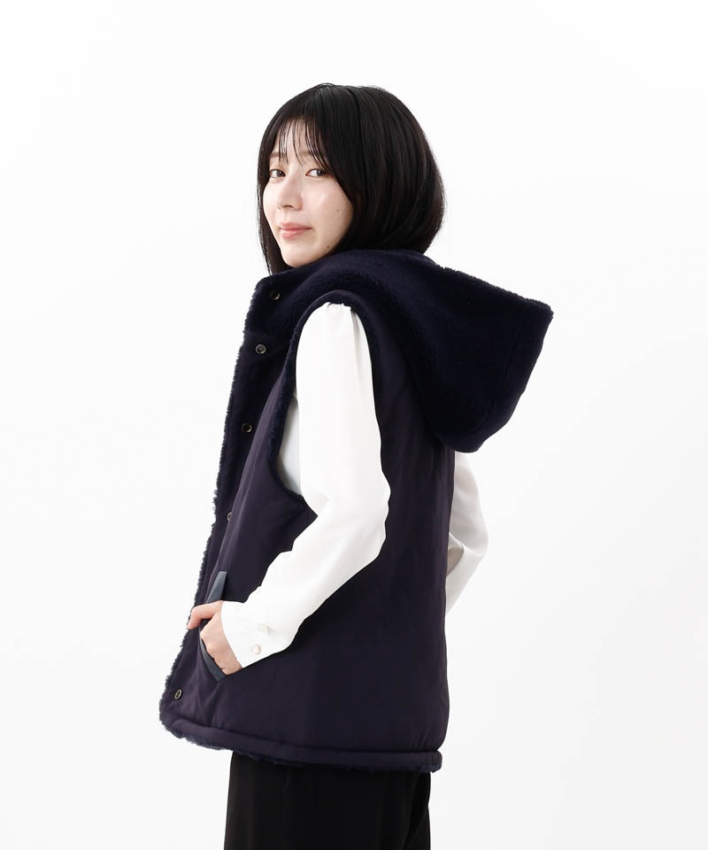 otona MUSE 12月号掲載【 Beaurance （ビューランス）】フード付きボアエコファージレ