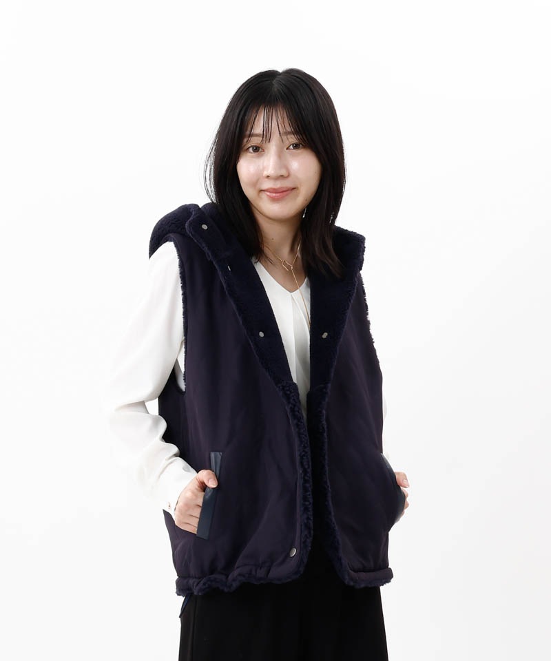 otona MUSE 12月号掲載【 Beaurance （ビューランス）】フード付きボアエコファージレ