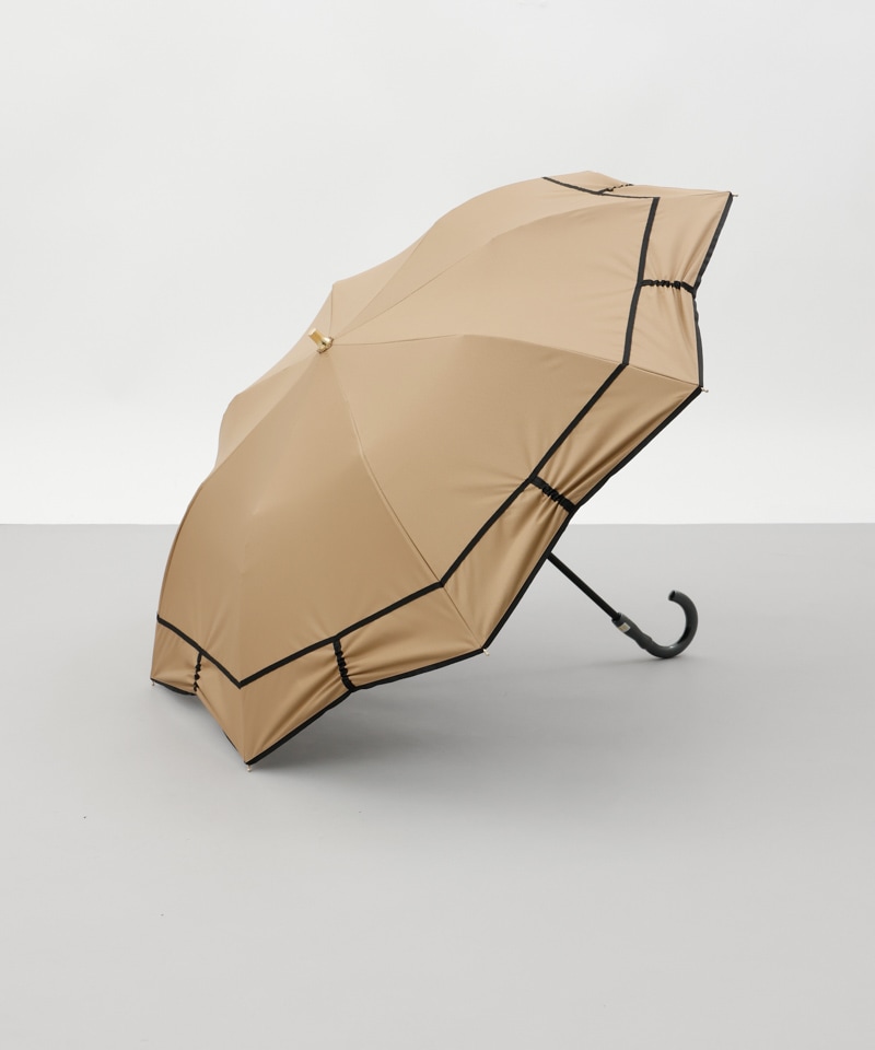 【 Beaurance （ビューランス）】サマーシールド　シャーリング加工晴雨兼用パラソル（折りたたみ）