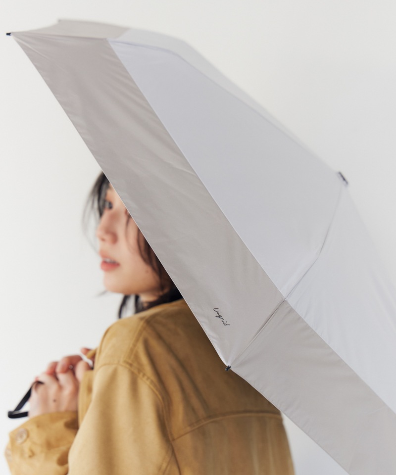 【Ungrid（アングリッド）】切継ぎロゴプリント晴雨兼用傘（折りたたみ）