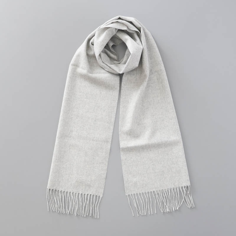 【Johnstons of Elgin（ジョンストンズ オブ エルガン）】 カシミヤ100％起毛無地マフラー