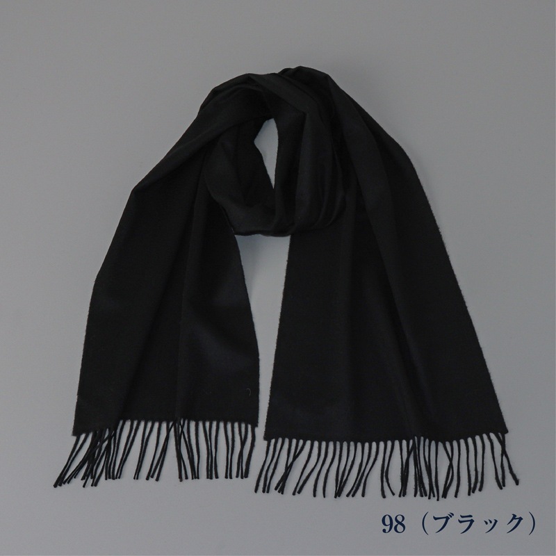 【Johnstons of Elgin（ジョンストンズ オブ エルガン）】 カシミヤ100％起毛無地マフラー