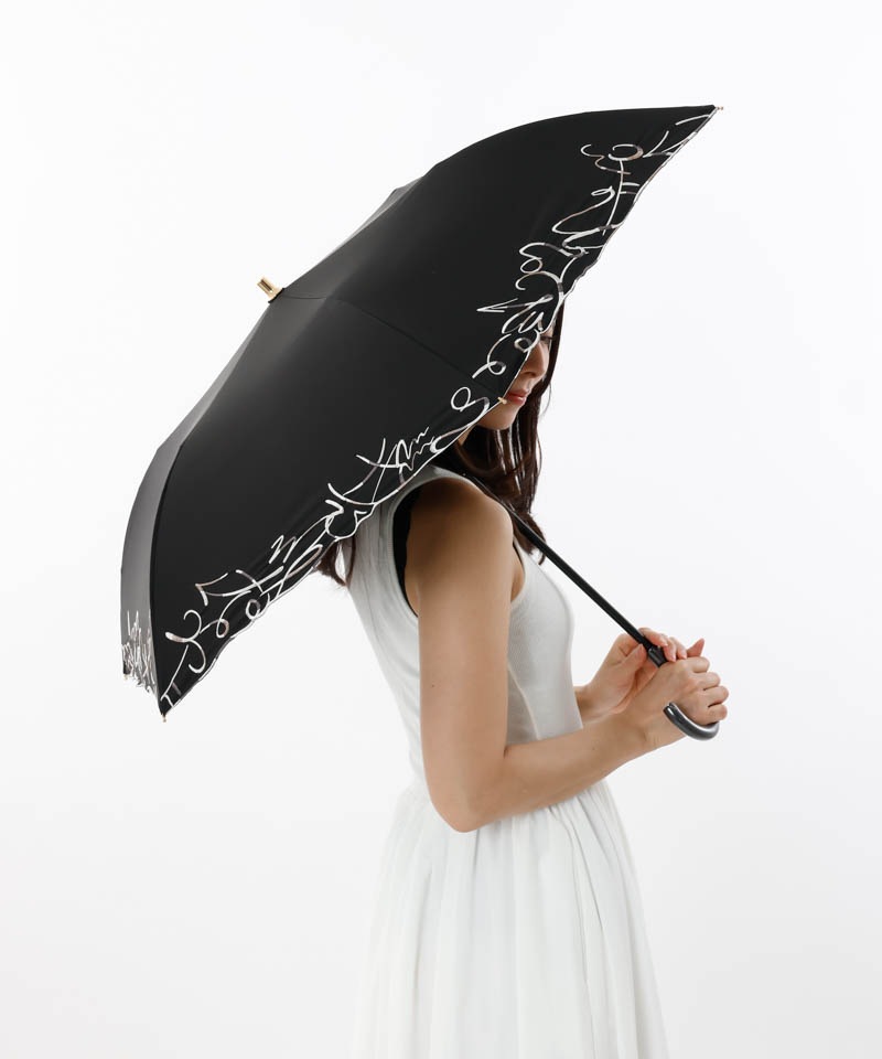 【 Beaurance （ビューランス）】アストロロジー刺しゅう晴雨兼用パラソル(折りたたみ傘)