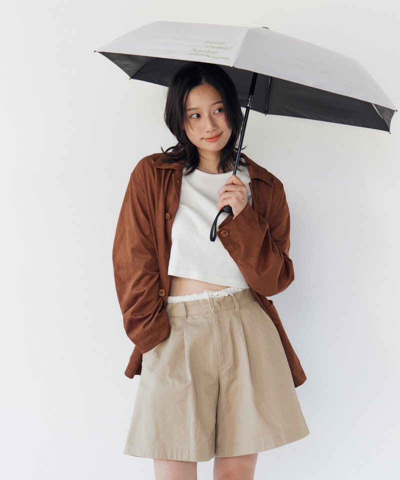 【Ungrid（アングリッド）】カリグラフィープリント晴雨兼用傘（折りたたみ）