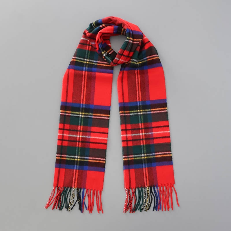 Johnstons カシミア100% チェック柄マフラー Johnstons of Elgin（ジョンストンズ オブ エルガン） ジョンストンズ