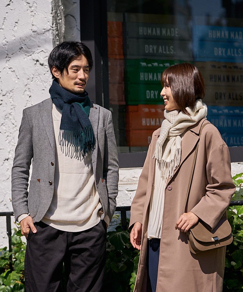 【WEB限定】ウールリバーシブルチェックマフラー
