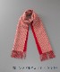76（レッド系チェック×レッド） x 約30×180cm（房 各10cm込）