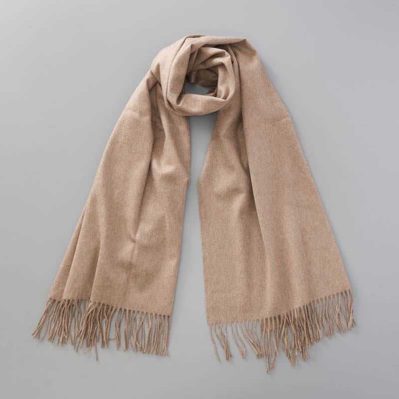 【Johnstons of Elgin（ジョンストンズ オブ エルガン）】 カシミヤ100％起毛無地ストール