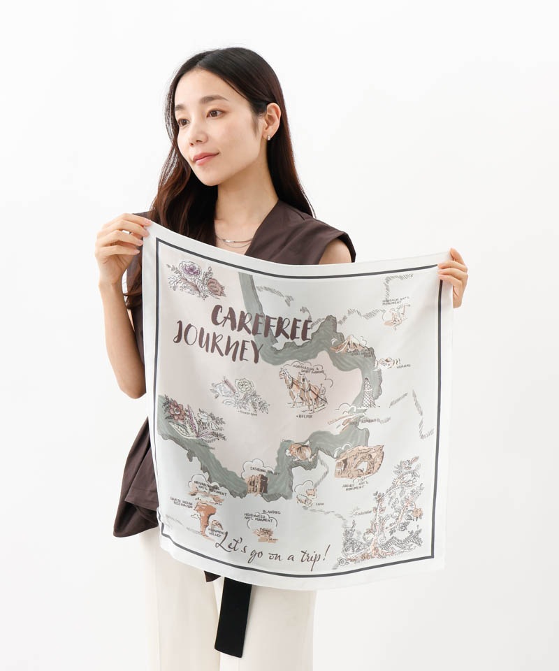 【 foulatelier（フラトリエ）】 シルクサテンプチスカーフ