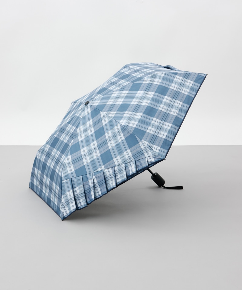 Ungrid（アングリッド）】ワンポイントフリルチェック柄プリント晴雨