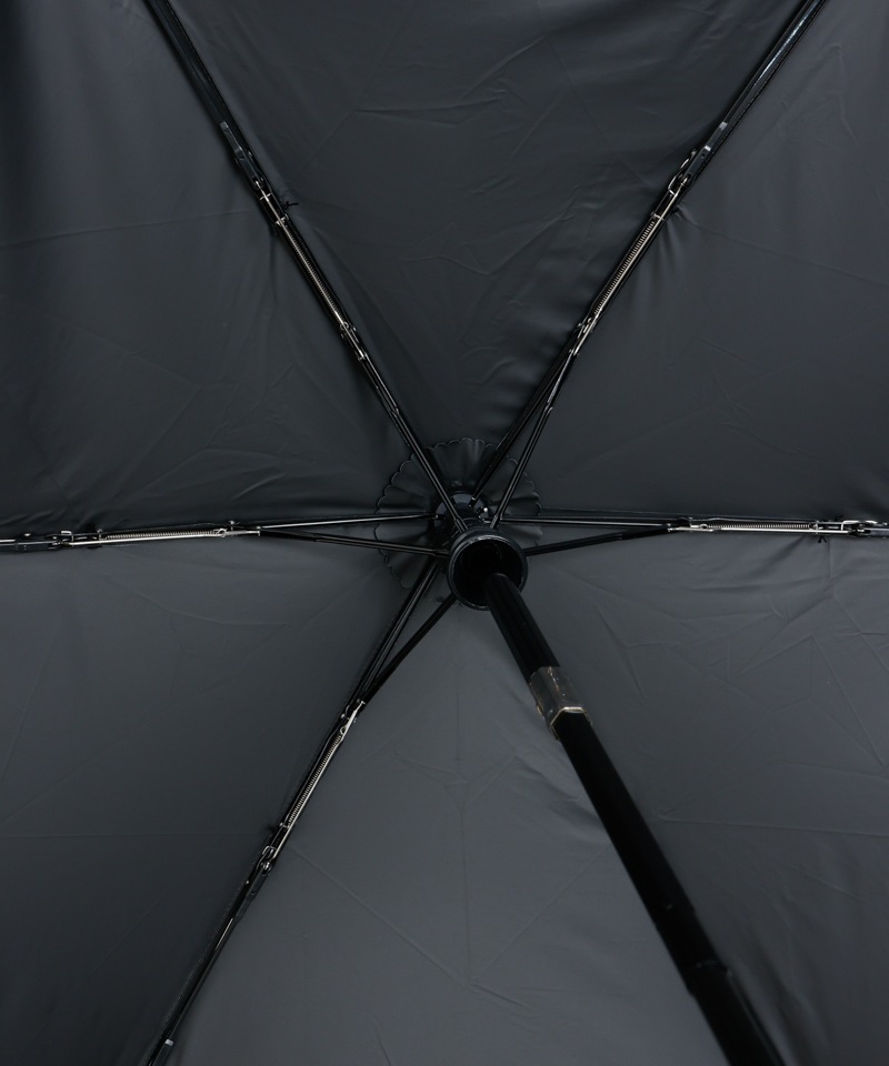 【Ungrid（アングリッド）】ワンポイントフリルチェック柄プリント晴雨兼用傘（折りたたみ）