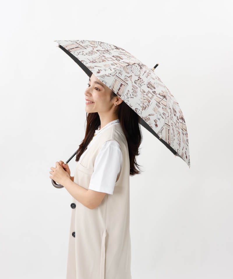 【 Beaurance （ビューランス）】サマーシールド　プリント夢が棲む場所　晴雨兼用傘（長傘）
