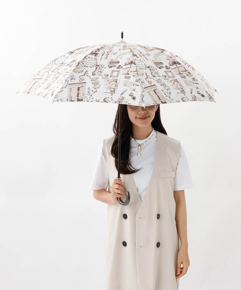 【 Beaurance （ビューランス）】サマーシールド　プリント夢が棲む場所　晴雨兼用傘（長傘）