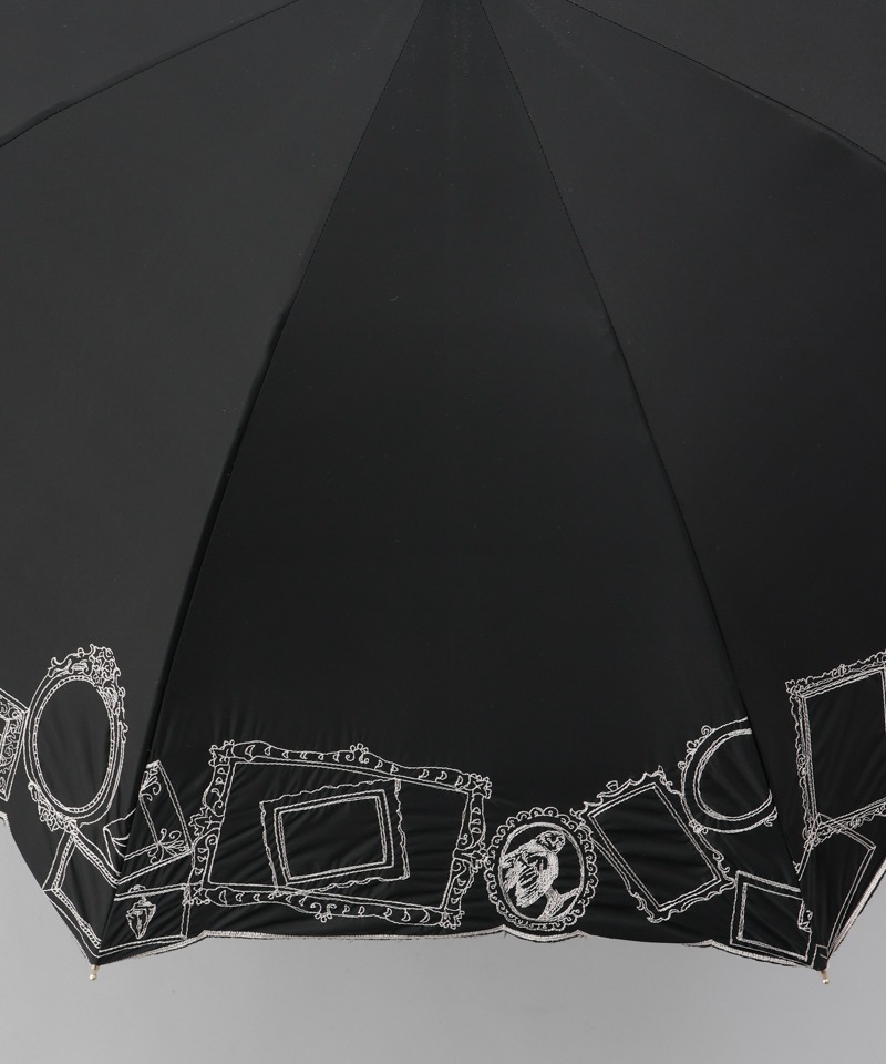 【 Beaurance （ビューランス）】サマーシールド　額縁刺しゅう晴雨兼用パラソル（長傘）