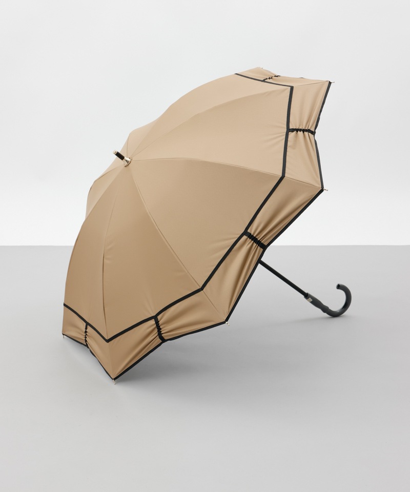 【 Beaurance （ビューランス）】サマーシールド　シャーリング加工晴雨兼用パラソル（長傘）