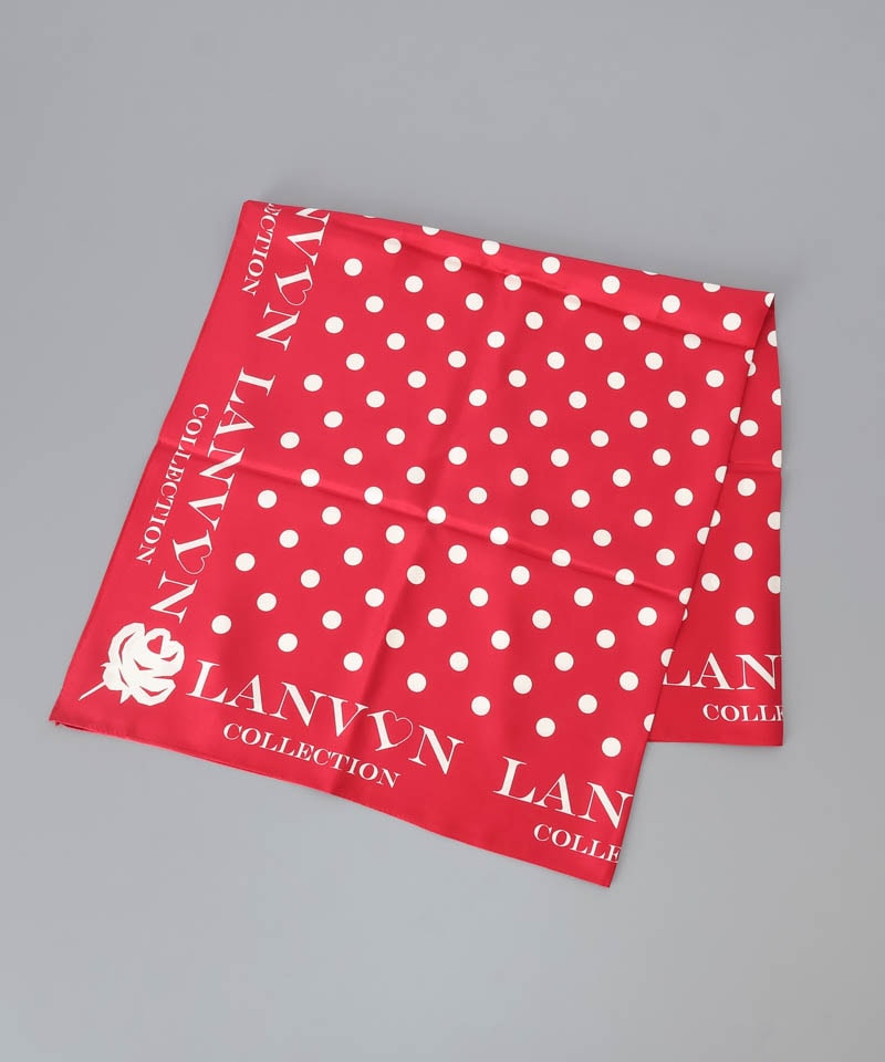 【 LANVIN COLLECTION（ランバン コレクション） 】シルクプリントレギュラースカーフ