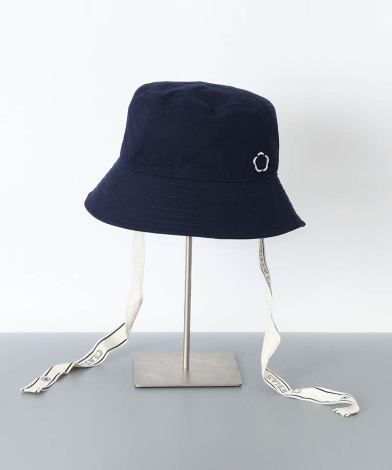 【 CLATHAS.（クレイサス）】ロゴドローコード付きバケットハット