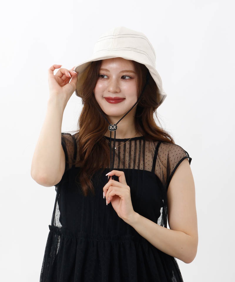 【 ANNA SUI（アナ スイ）】デニムステッチチューリップハット