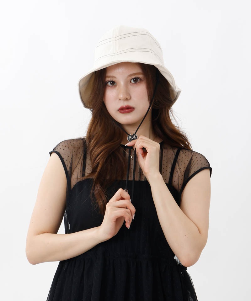 【 ANNA SUI（アナ スイ）】デニムステッチチューリップハット
