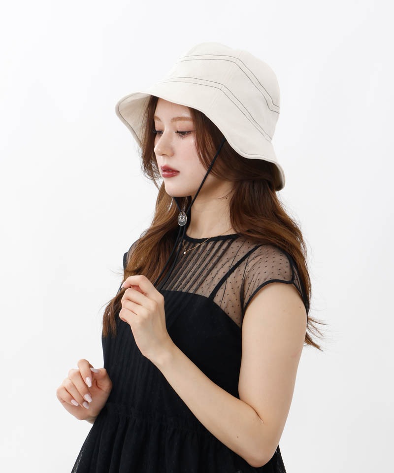 【 ANNA SUI（アナ スイ）】デニムステッチチューリップハット