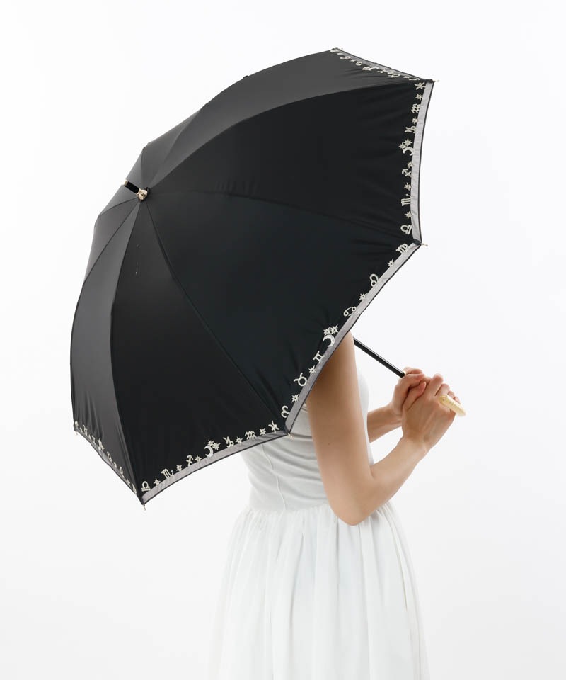【新品】ビューランス　Beaurance 晴雨兼用折りたたみ傘花柄　アイスグレー Beaurance （ビューランス）】 プリント晴雨兼用傘（折りたたみ