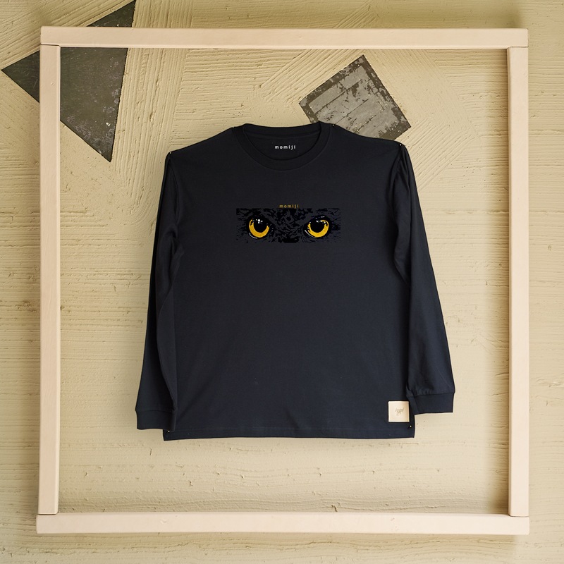 【 momiji 】 Long sleeve T the Art -幸運を告げるフクロウ-