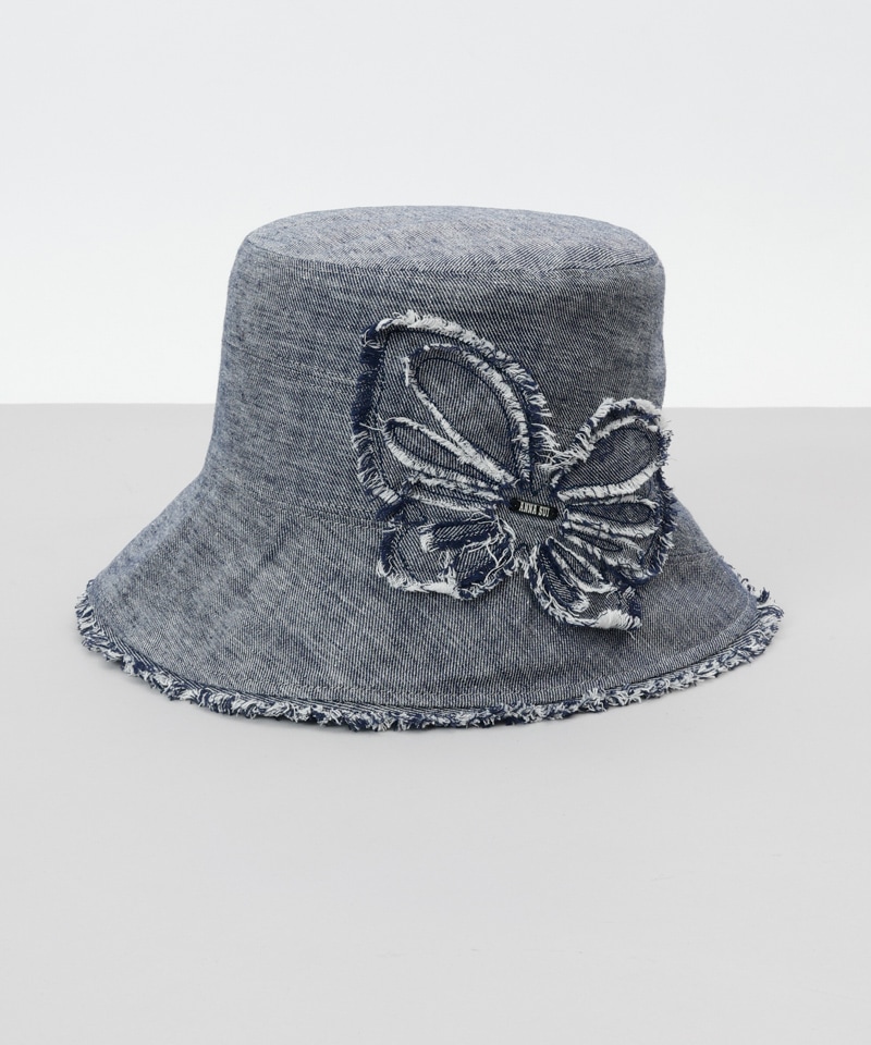 【 ANNA SUI（アナ スイ）】デニムバタフライクロッシェハット