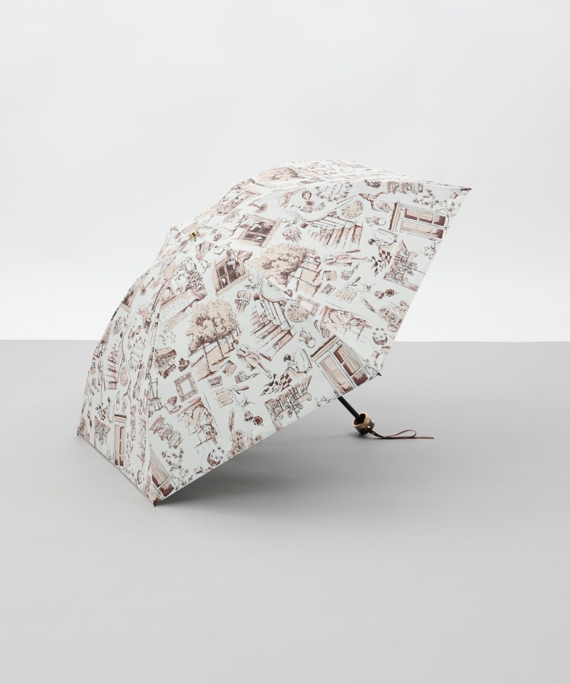 【 Beaurance （ビューランス）】サマーシールド　プリント夢が棲む場所　晴雨兼用傘（折りたたみ）