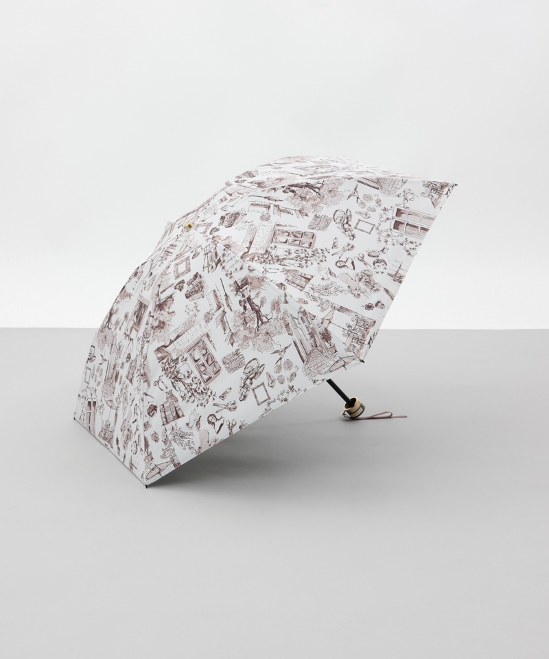 【 Beaurance （ビューランス）】サマーシールド　プリント夢が棲む場所　晴雨兼用傘（折りたたみ）