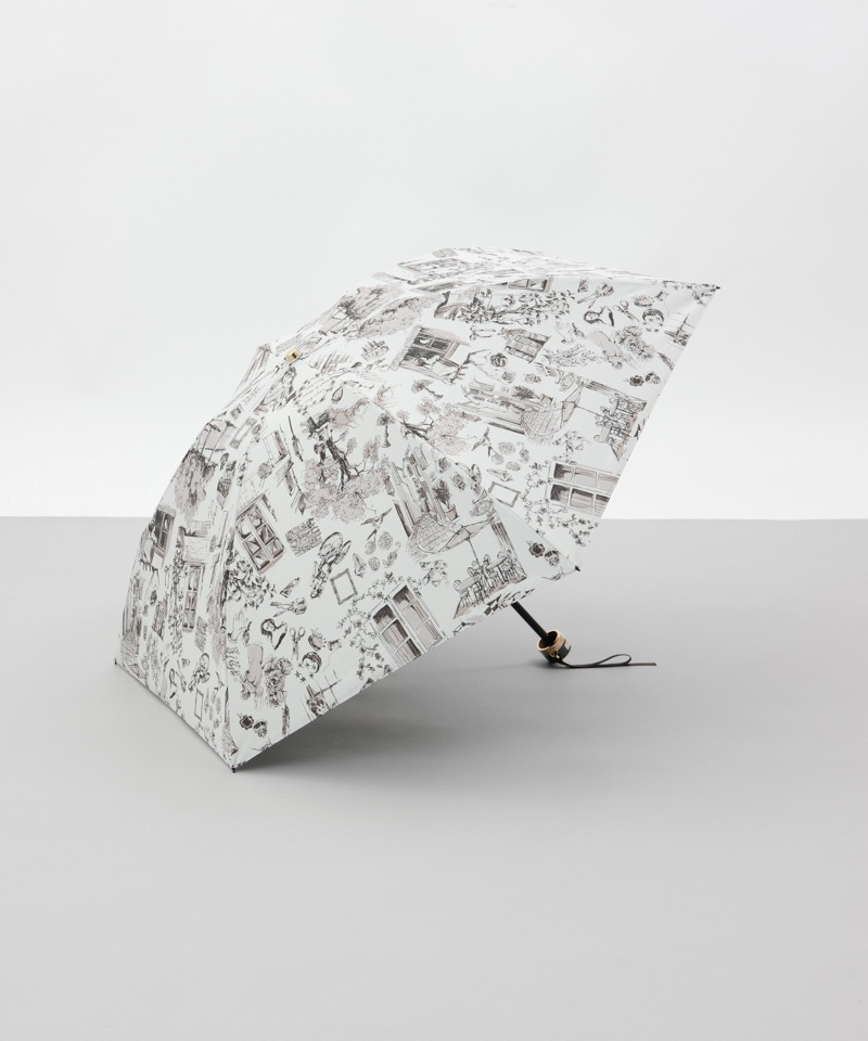 【 Beaurance （ビューランス）】サマーシールド　プリント夢が棲む場所　晴雨兼用傘（折りたたみ）