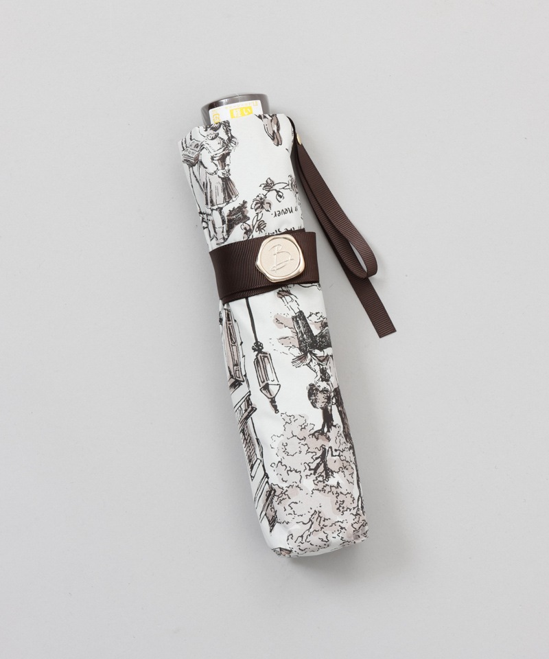 【 Beaurance （ビューランス）】サマーシールド　プリント夢が棲む場所　晴雨兼用傘（折りたたみ）