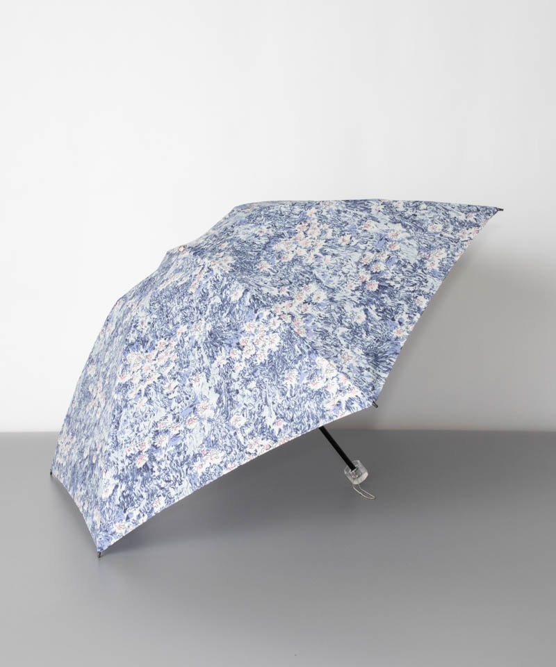 【 JILL STUART（ジル スチュアート）】アブストラクトフラワー柄 雨傘（クイックオープン・折りたたみ）