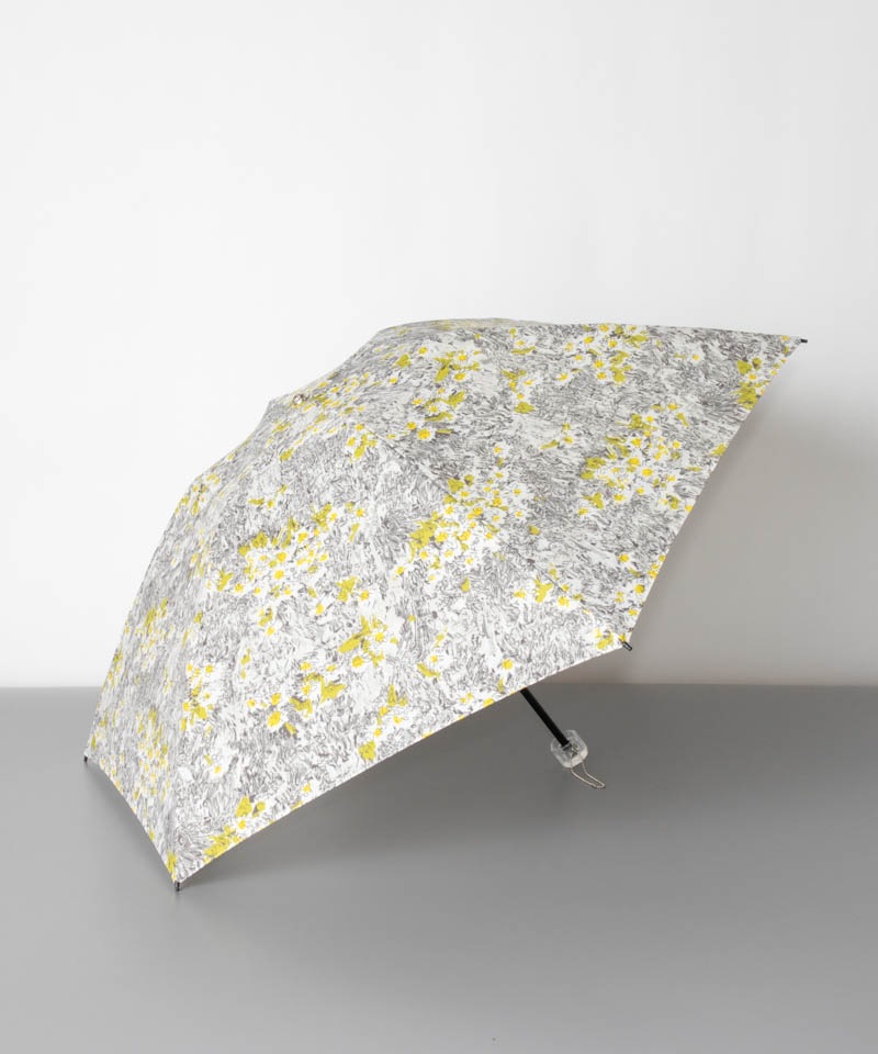 【 JILL STUART（ジル スチュアート）】アブストラクトフラワー柄 雨傘（クイックオープン・折りたたみ）