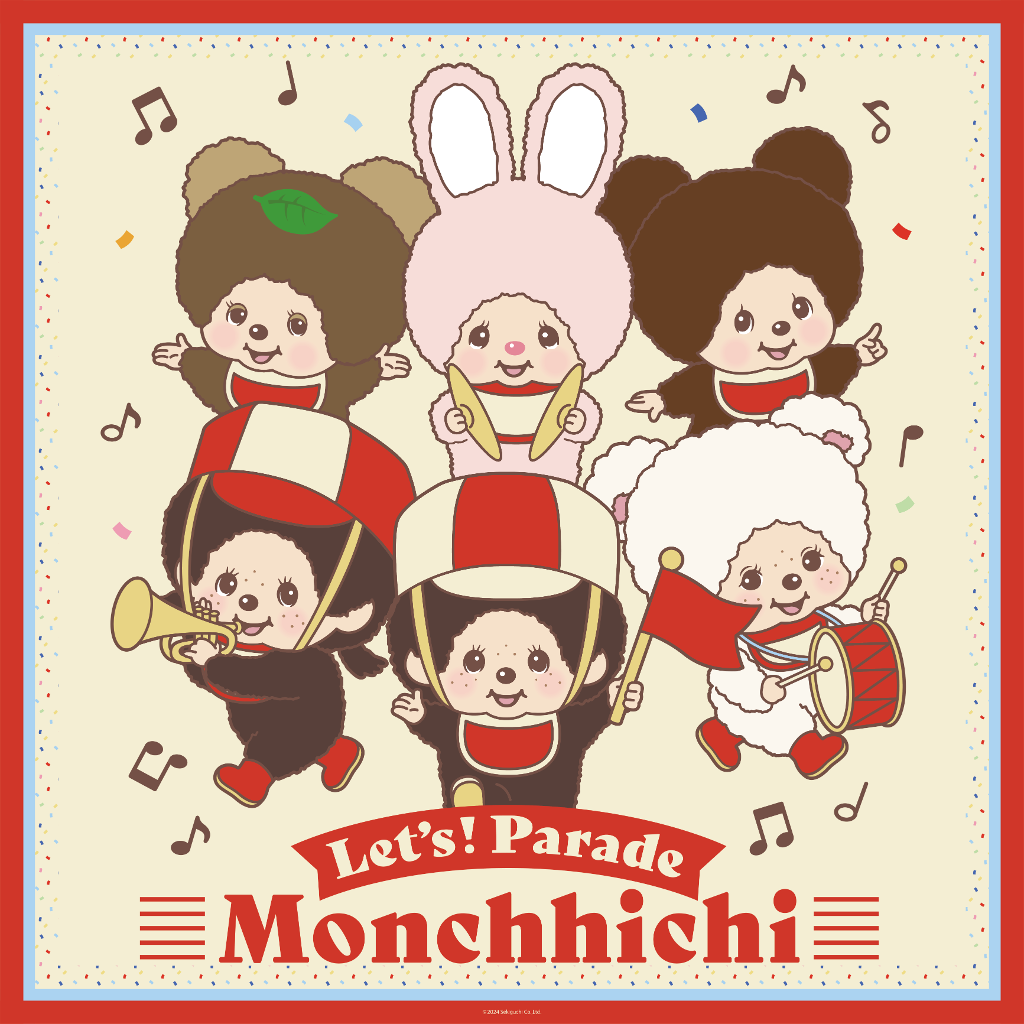モンチッチ】 Let's Parade Monchhichi(スクエアスカーフ)当ストア限定