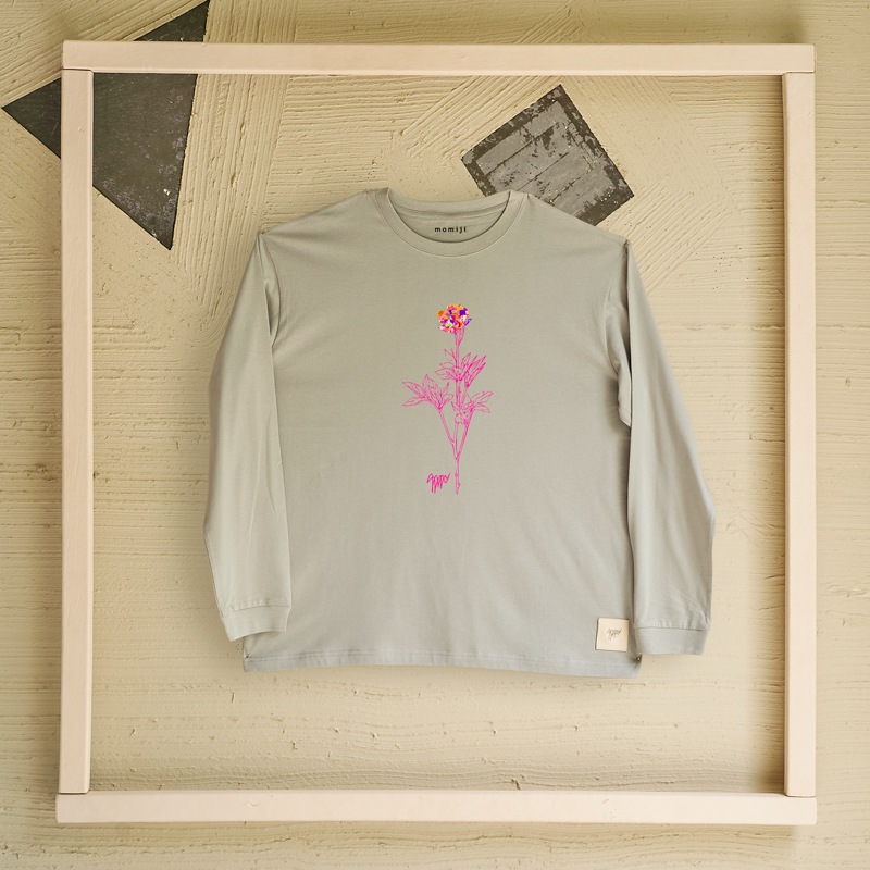 【 momiji 】 Long sleeve T the Art -芍薬１-