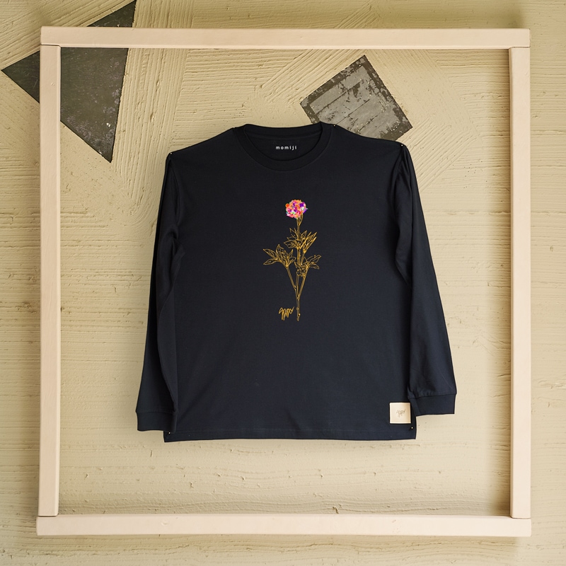 【 momiji 】 Long sleeve T the Art -芍薬１-
