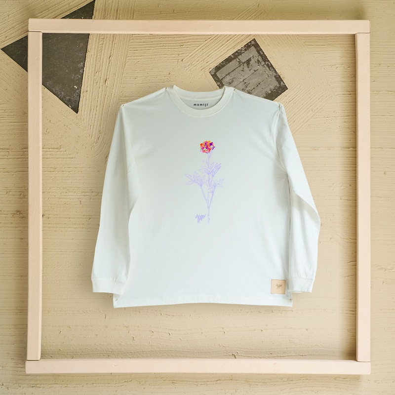 【 momiji 】 Long sleeve T the Art -芍薬１-