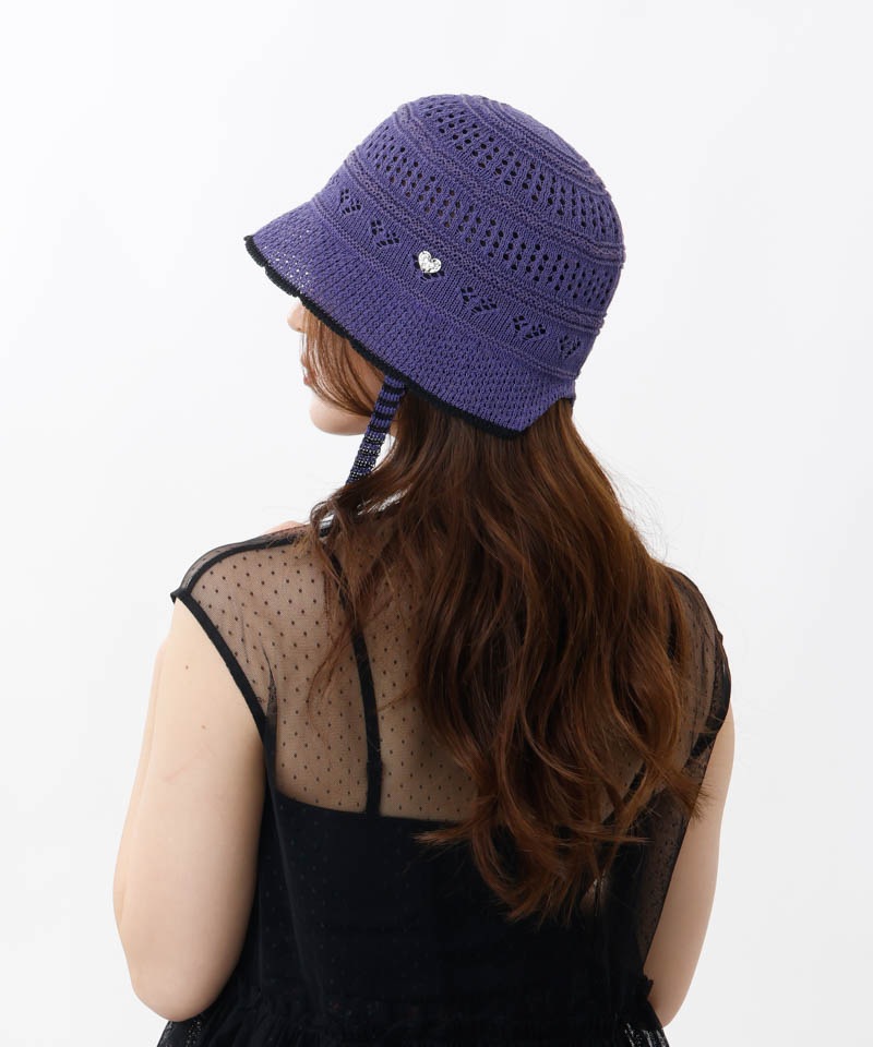 【 ANNA SUI（アナ スイ）】ハートジャカードボンネットハット