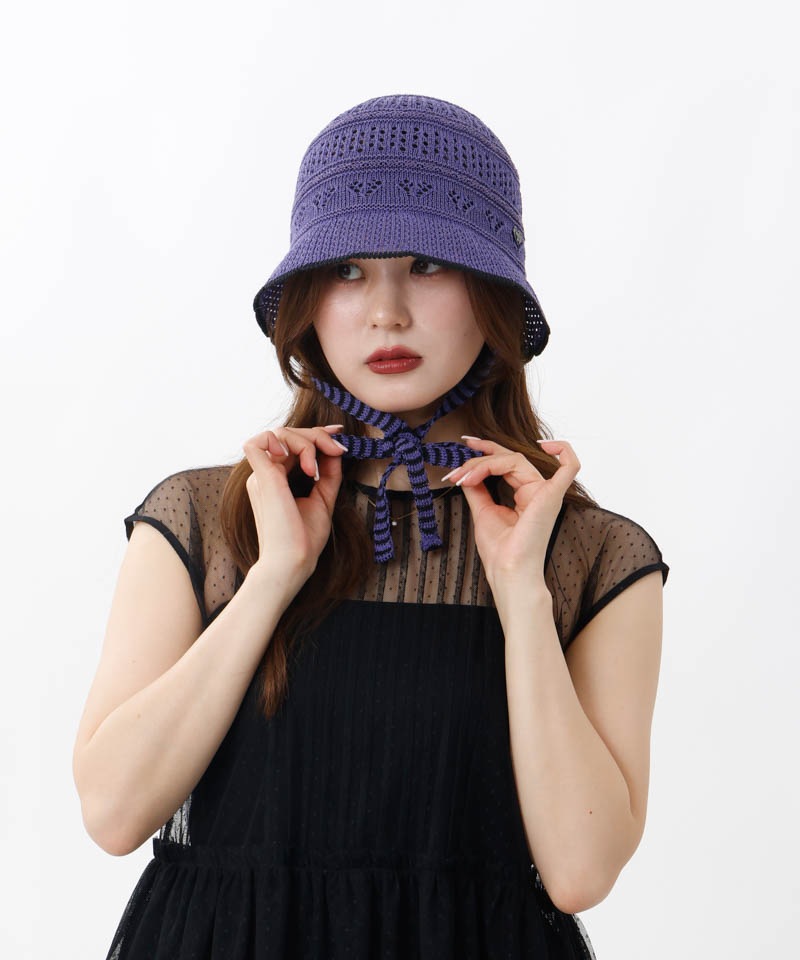 【 ANNA SUI（アナ スイ）】ハートジャカードボンネットハット