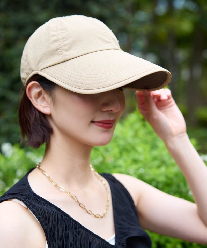 WEB限定】サマーシールド 広つばキャップアイテム別,婦人帽子
