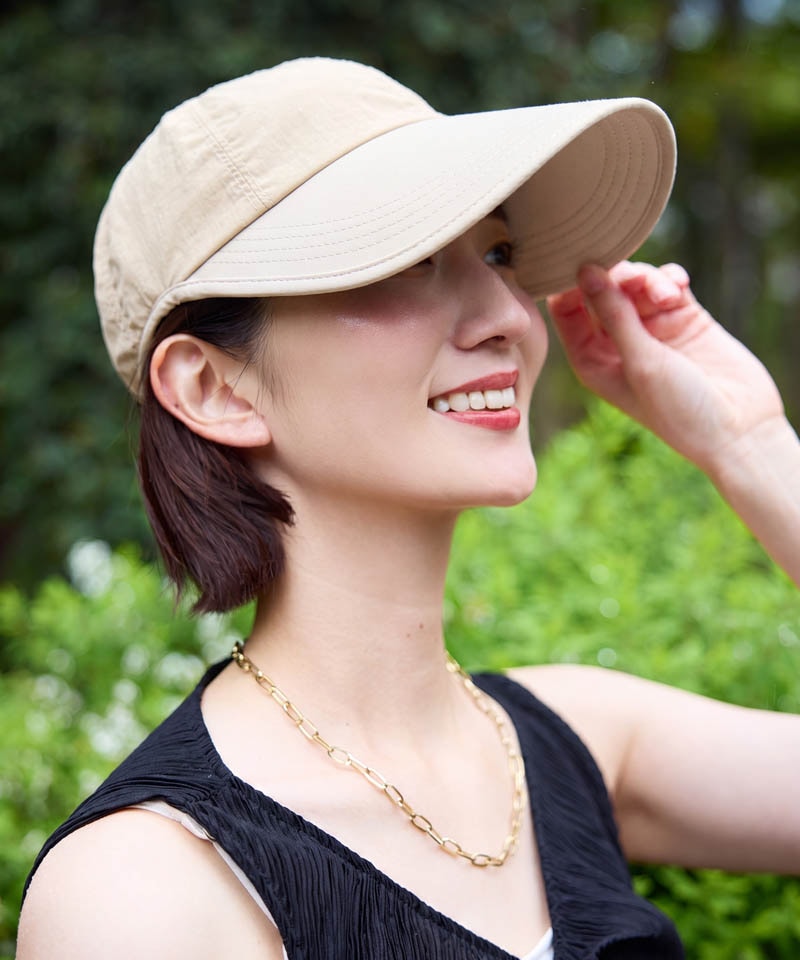 【WEB限定】サマーシールド　広つばキャップ