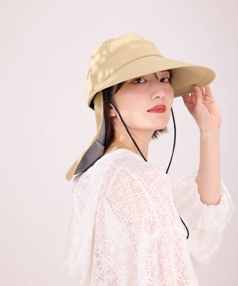【WEB限定】サマーシールド　ジョッキーバイザーハット