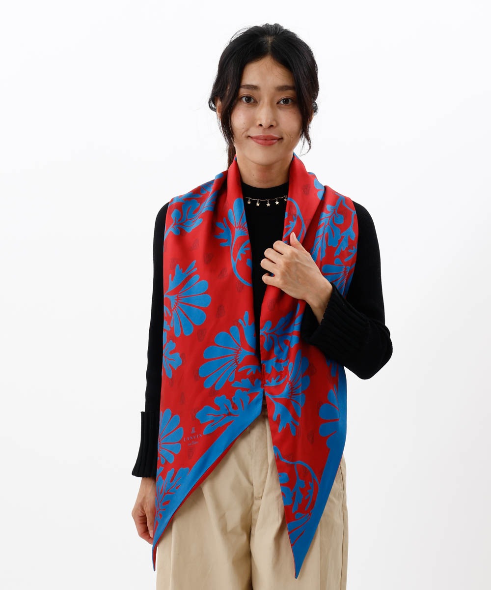 新品 箱付きLANVIN シルク スカーフ 青い鳥デザイン コレクション 新品 箱付きLANVIN シルク スカーフ 青い鳥デザイン 新品