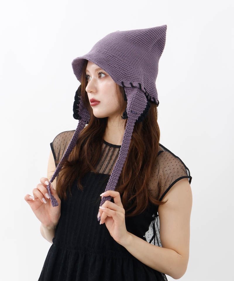 新品タグ付き　今期新作完売品　アナイ　帽子 ANNA SUI（アナ スイ）】ネコ耳ボンネットハットANNA SUI,帽子