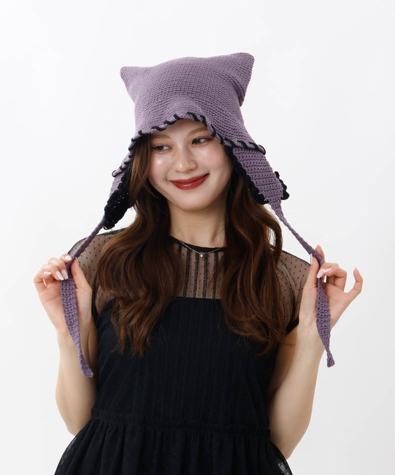 【 ANNA SUI（アナ スイ）】ネコ耳ボンネットハット