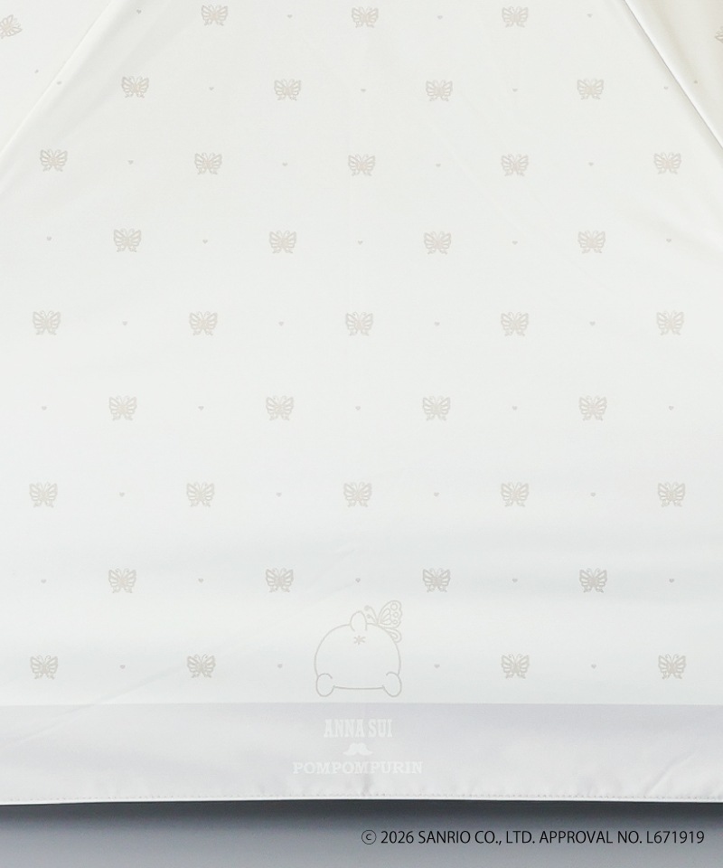 【 ANNA SUI（アナ スイ）】ANNA SUI x ポムポムプリン 晴雨兼用折りたたみ傘 (バイカラー・ポムポムプリン)