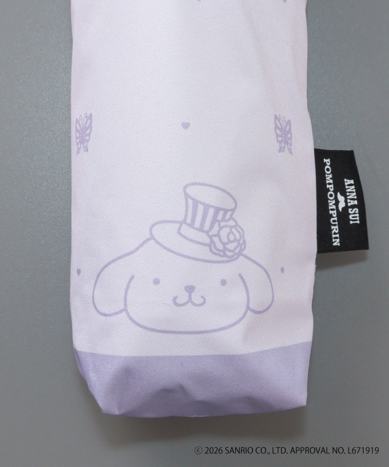 【 ANNA SUI（アナ スイ）】ANNA SUI x ポムポムプリン 晴雨兼用折りたたみ傘 (バイカラー・ポムポムプリン)