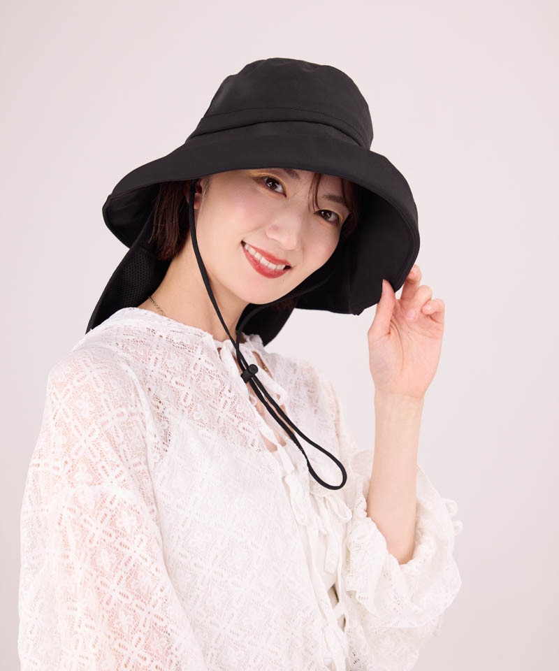 【WEB限定】サマーシールド　エッジアップ広つばハット