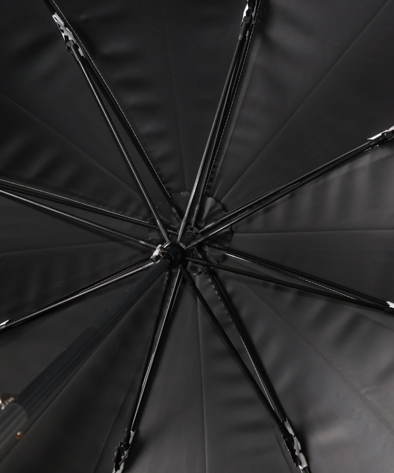 【 クリエイターズ マーケット 】 大江 由佳　coco  -white × mocha sun&rain umbrella-（晴雨兼用傘）受注生産品